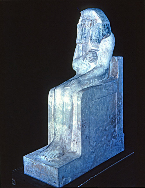 Statue of King DjoserThis statue, found in a closed room called Serdab, northeast of the funerary co