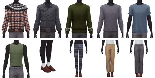 cloudcat:Savo CollectionA 10-piece set for male sims, consisting mostly of basics in cool winter col