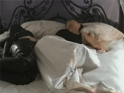petmistress:  nankingdecade:  “Good morning, sweet doll. Did you sleep well?”  Haha—I’ve never done this to Angel, but I have caged him all night, and I have kept him bound on the floor beside me.  It would scare me to have this much