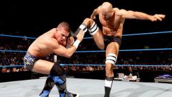 wrestlinghurts:  Cesaro boots Kidd 