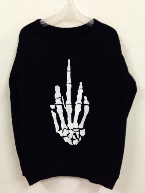 julijinxi:  love this sweater? get it here:  http://jinxme.storenvy.com/products/1007991-black-middle-finger-skeleton-hand-sweater 