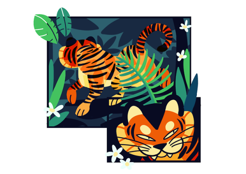 pixelatedcrown - sometimes you just wanna draw some tigers