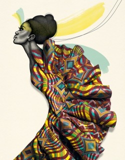 fyblackwomenart: afrenchladyinnc: (Credit: http://sabinepieper.com) Fashion Illustration Sabine Pieper   