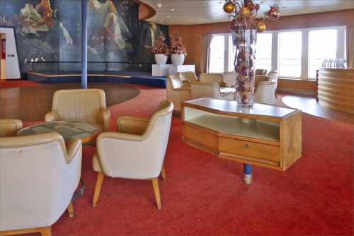 Mid-Century Modern Cruise Ship The Dutch cruise liner SS Rotterdam, known as “The Grande Dame&