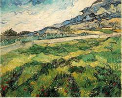 oilpaintinggallery:  Green Wheat Field by Vincent van Gogh, Oil painting reproductions