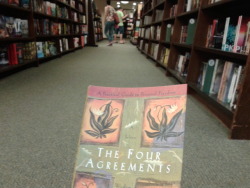 wilwheaton:  mikeareyouschur:  Walking Book Club/sitting on the floor in Barnes &amp; Noble book club…  This book has a lot of really great wisdom and very useful life advice in it. It’s made a significant and positive difference in my life.  STOP