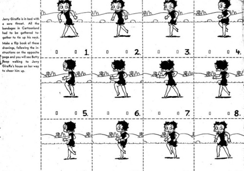 talesfromweirdland:Model sheets, a mouth chart, and a walk cycle, for Betty Boop.Her early Fleischer