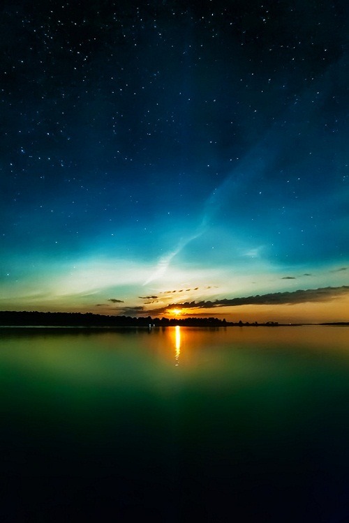 ponderation:  Harvest Moon Rise At Hope Island by ellebruce 