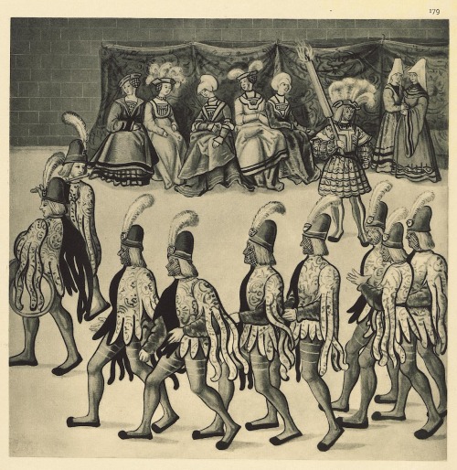 Masquerades at the court of Emperor Maximilian I from the Freydal, 1512-15