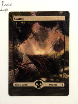 revelens-light:  Wooo, making up for last week, we’ve got a bunch of lands. Here’s some of them!Zendikar SwampSchwumply water other SwampIsland with little boats.Super Blue IslandGlowy, golden-rock PlainsGiant Plant pot plains???Uber-green treesThis