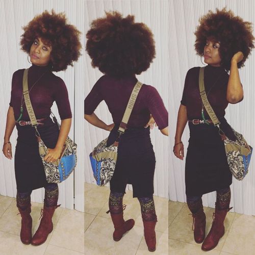 Outfit of the Day @nickysaysyolo #2frochicks #fashionblogger #styleme #afro #curl #kinkycurls #melan