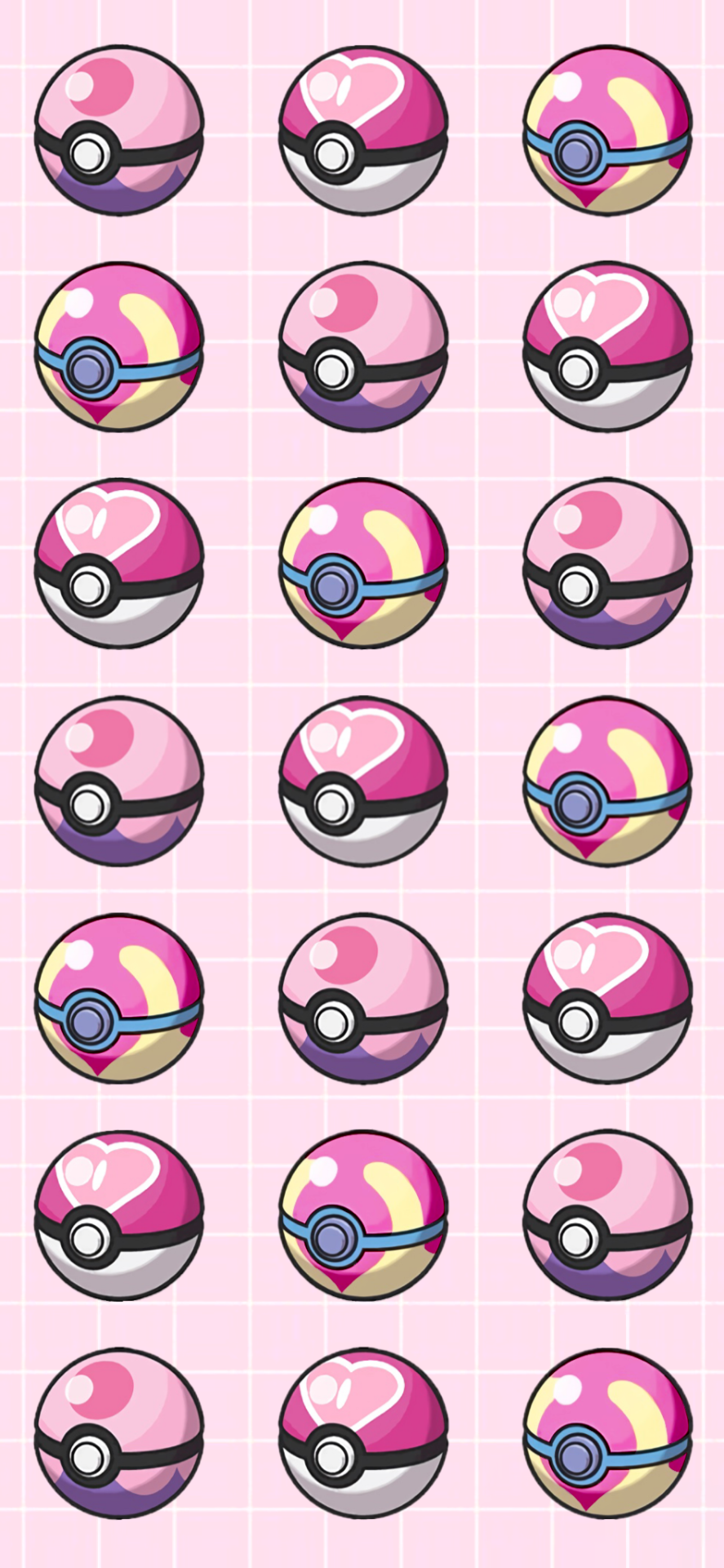 Vector Illustration Of A Pokeball Icon With Nine Colorful Round