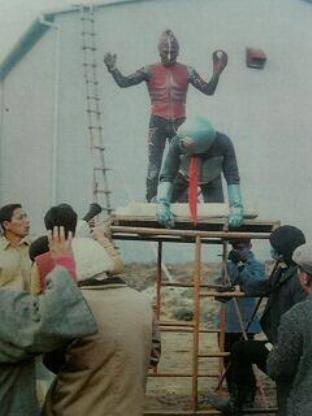 karatebugmen:  Some backstage photos from the original Kamen Rider Series you could