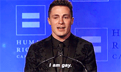 hoechloin: Colton Haynes accepting the HRC Visibility Award (2016) and at his wedding (Oct 27 2017) “Never stop dreaming kids…my fairytale came true &amp; yours can too…no matter your orientation…everyone deserves to be happy &amp; to be loved.”