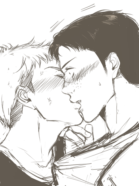 miyajimamizy:  I was gonna do a no plot Basketball!Au fluff. But then again, this is much better. Bascially they’re in a school gym, frickly frackling after this kiss. So yis ~ 