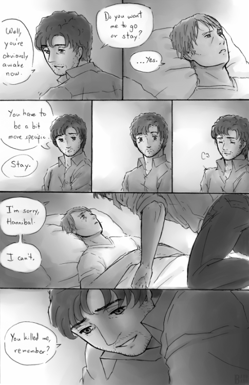 bayobayo:  With Me - Hannibal Fancomic(TW: Blood & Sleep Paralysis)It’s done it’s done it’s done it’s done it’s doooooneFor those who don’t know, this comic is post-s2 and pre-s3, and was meant to be finished before the premiere. But