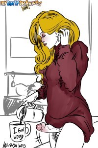 mydirtydrawings:  Morning WoodAfter I saw THIS girl I drew the one you’re seeing