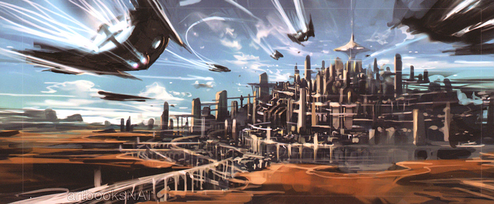 artbooksnat:  Concept art of the remarkably beautiful world of Tengen Toppa Gurren