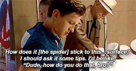 gayspiderman:TOM HOLLAND (aka spider-man) + SPIDERSMy fear of spiders has got worse because everyone