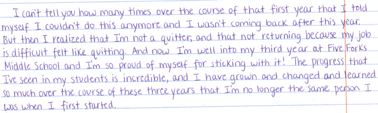 whitehouse:  Tara Lax is a teacher a Five Forks Middle School in Georgia. Check out
