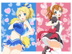 animeauthority:  Eli Ayase & Honoka Kousaka