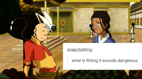 atypicality: katara/aang + tumblr text posts