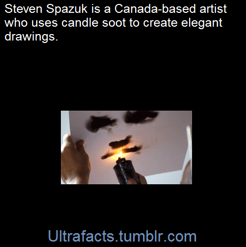 ultrafacts:  Steven Spazuk is a Canada-based artist who uses candle soot to create