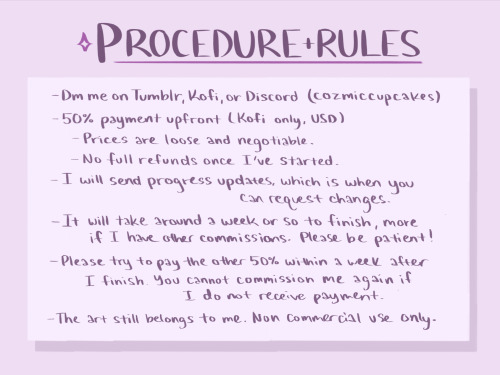 COMMISSIONS ARE OPEN!