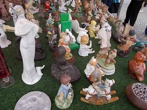 Various small size figurines used as home decor.