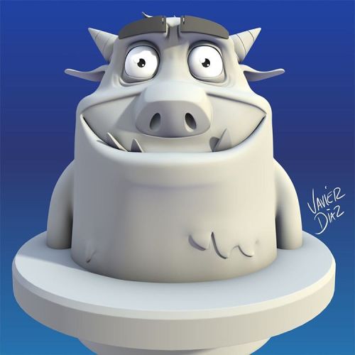 Ended up modeling one of the monsters I&rsquo;ve designed. #characterdesign #character #3d #maya