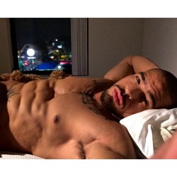 lethaladonis1:  waiting for bae to get out that shower… Favorite part of my day…. Cuddling up behind him…. 😴😴😍😍🙌🙌 #qualitytime