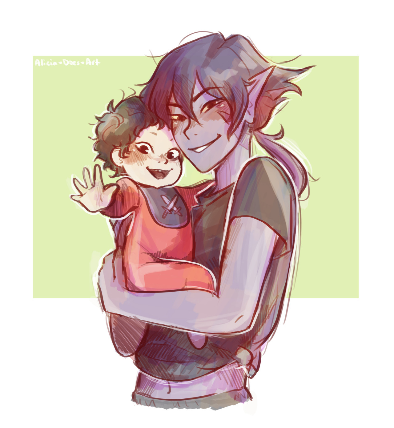 alicia-does-art:  babY KEITH AND MAMA KROLIA