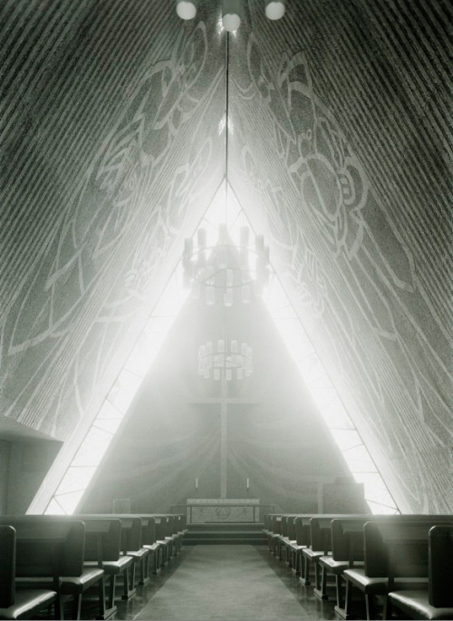 architectureofdoom:Bakkehaugen kirke, Oslo, Erling Viksjøs, 1958-59