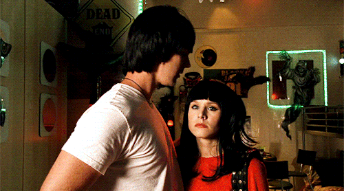 cardansgreenbriars:Logan + kissing Veronica softly on the head throughout the years