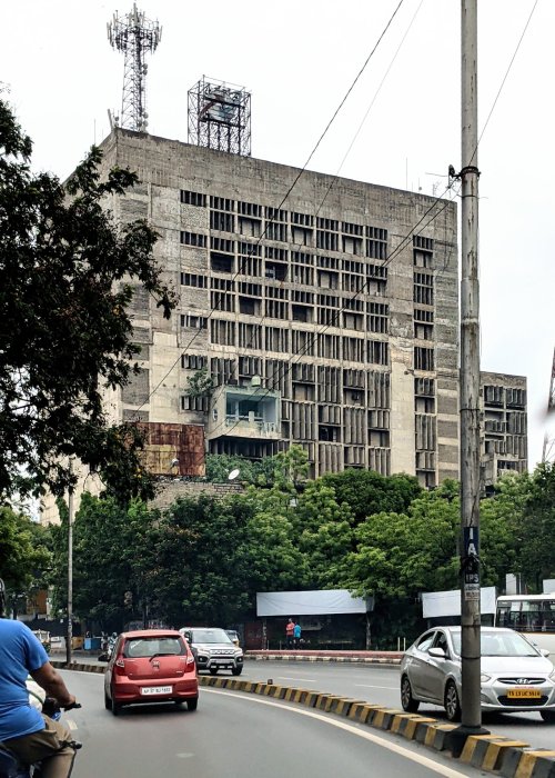 BSNL building, Hyderabad, Jeet Malhotra, 1974. Pictures by Ramachandra Reddy.