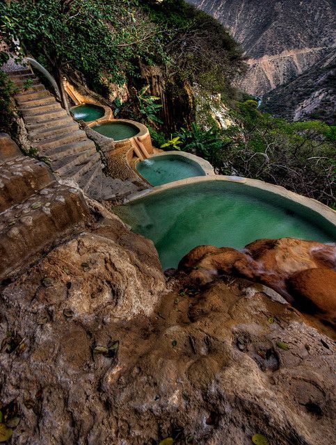 praial: México: Hot water springs at Grutas de Tolantongo, Hidalgo
