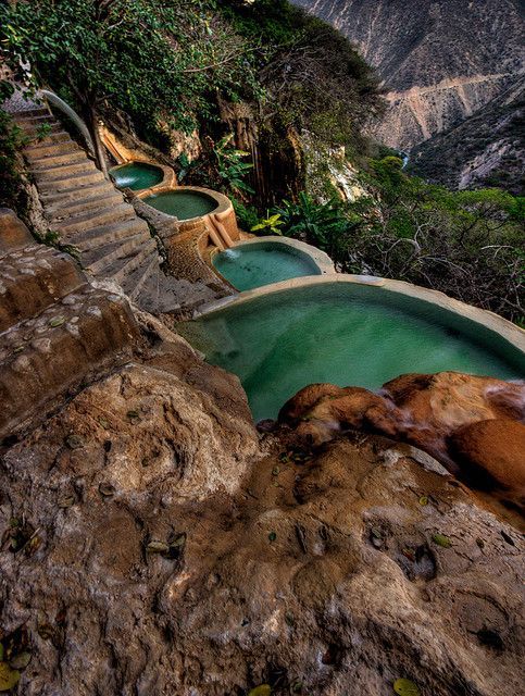 bojrk:México: Hot water springs at Grutas de Tolantongo, Hidalgo