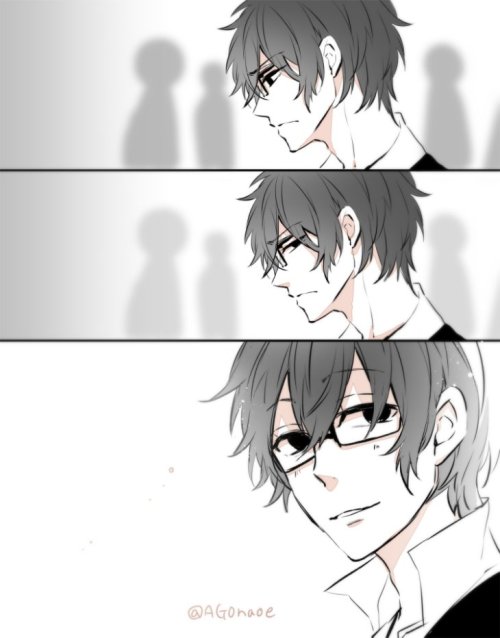 aoharu-gun:Original art by NAOE. I think this picture is exceptionally nice, though I love NAOE sens