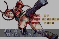 Bison2Winquote — - Cammy, Street Fighter Alpha 3 (Capcom)