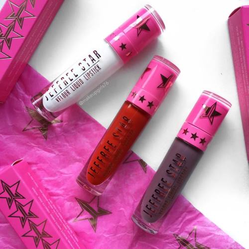 New @jeffreestarcosmetics Velour Liquid Lipsticks arrived! I ordered Drug Lord, Redrum and Scorpio!!