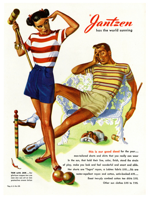 modernizor:Jantzen Swimwear Ads, 1946–48via fontsinuse.com