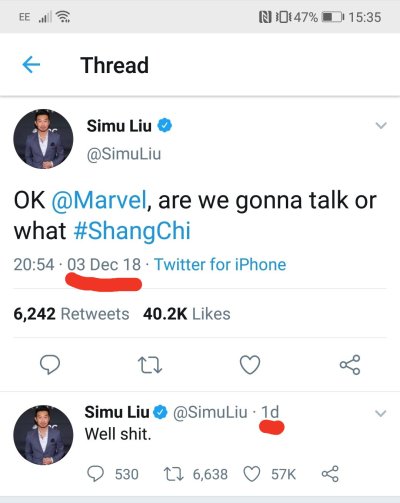 supermoviemaniac:SIMU LIU, SHANG-CHI ACTOR, RESPONDS TO HIS OLD TWEETS!