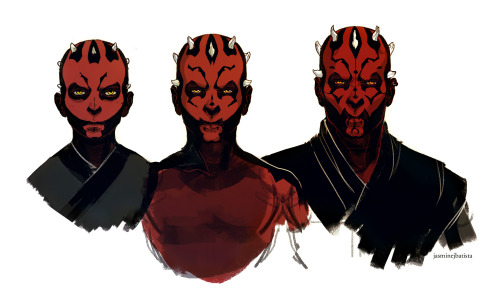jasminejbatista: Continuing the unintentional portrait series with a simple Darth Maul progression. 