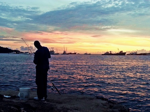 sunset fisherman Chaguaramas Trinidad 2013