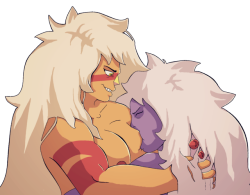 galnosafe: Finally, I made something decent. Here’s Jasper/Sharky, the Amethyst with sharp teeth and a gem on her cheek. Some titty biting/sucking fun.  ;9