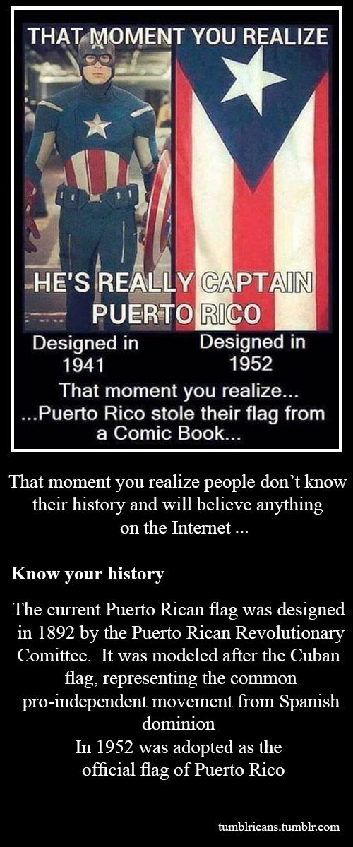 tumblricans:  theangryboricua:  tumblricans:   He IS Captain Puerto Rico, then. 