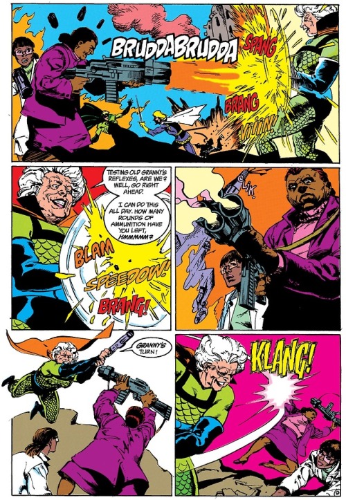 Amanda Waller vs. Granny Goodness.[from Suicide Squad (1987) #35]