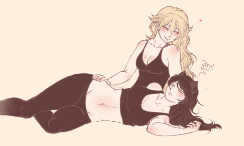 murasaki-yuri:  Cat activation Because Blake making kitty noises is good for the heart     ♡     Smol plus 