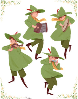 avril-circus: sunny weather + irish music = Snufkin dancing!