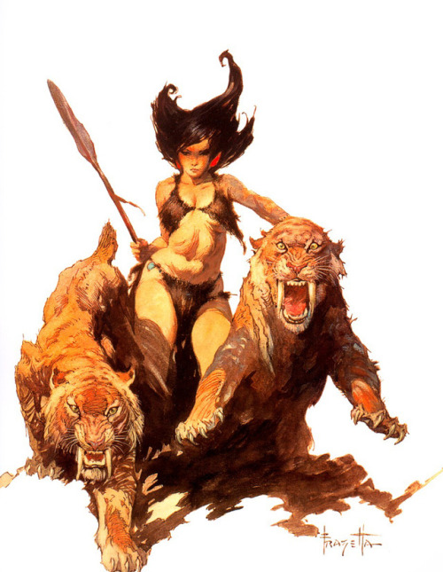 Huntress by Frank Frazetta